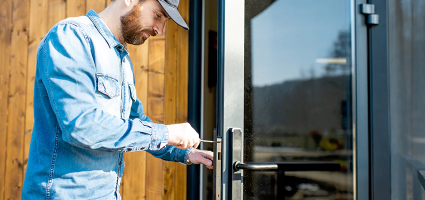 Frameless Glass Storefront Door Locks Replacement in Batavia, IL